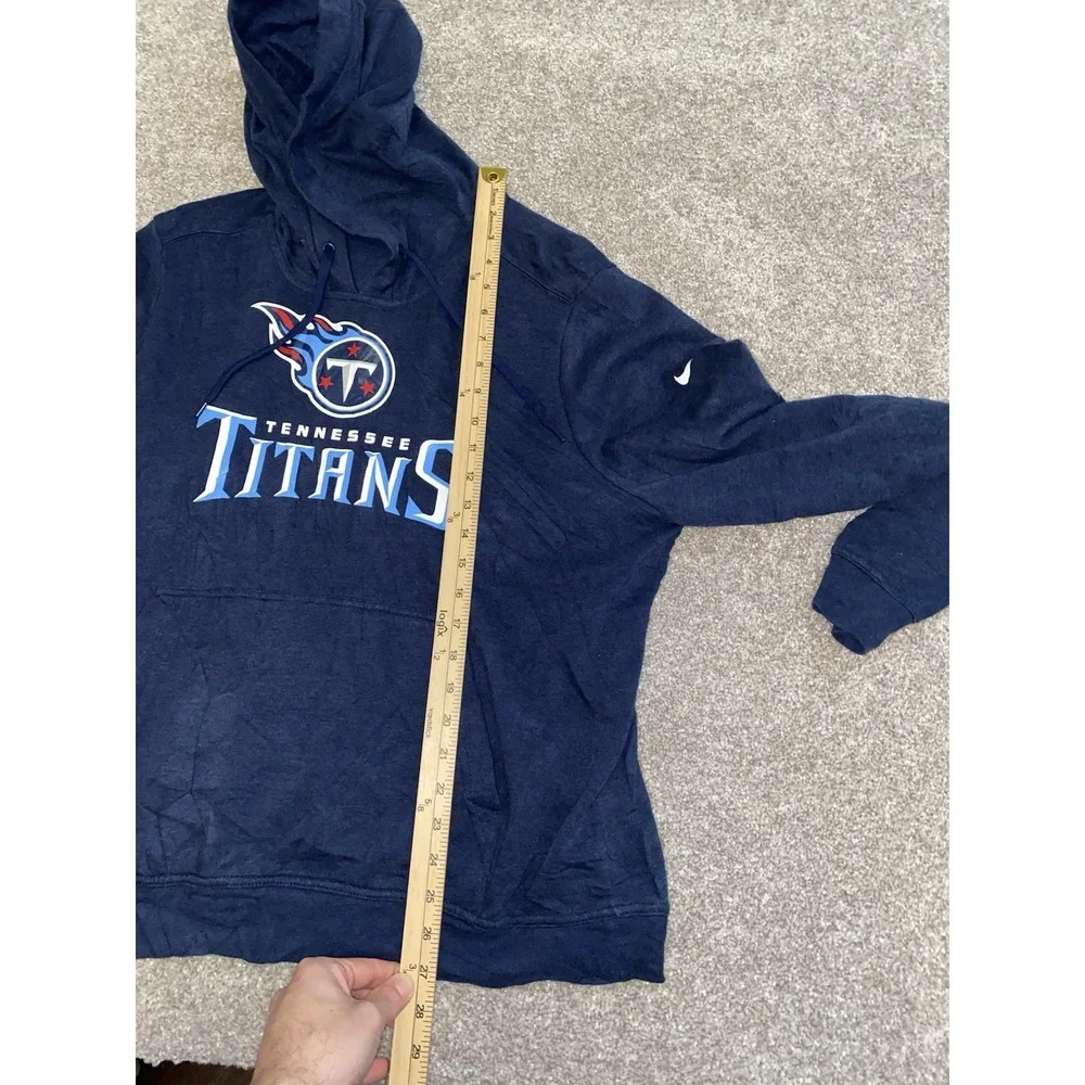Nike Dri Fit Tennessee Titans Hoodie Mens XL Blue Fleece Rayon Blend‎ NFL Swoosh
